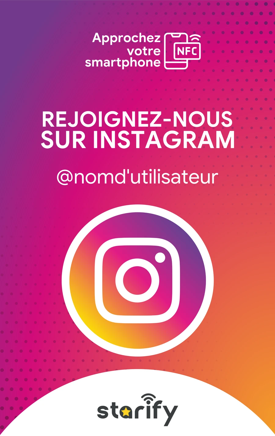 Duo Cartes NFC sans contact Google avis et Instagram - instagram
