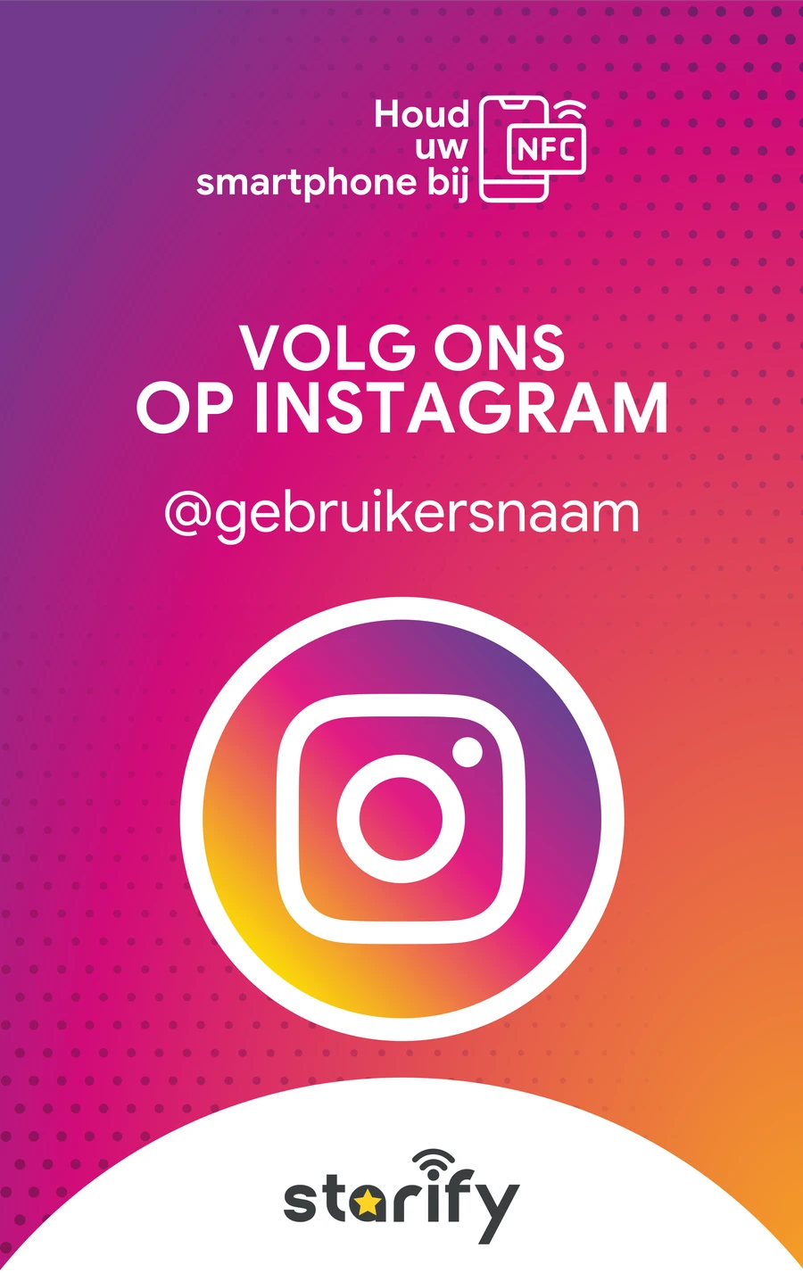 Duo NFC-kaarten contactloos Google Reviews en Instagram - instagram